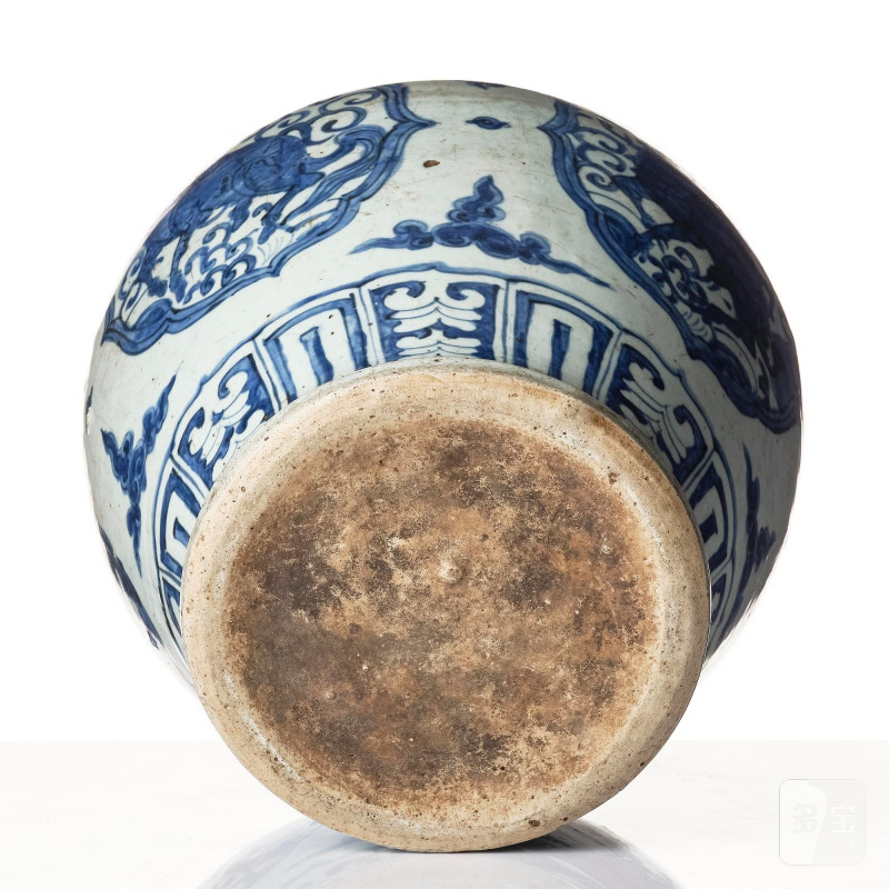 A blue and white jar, - 图8